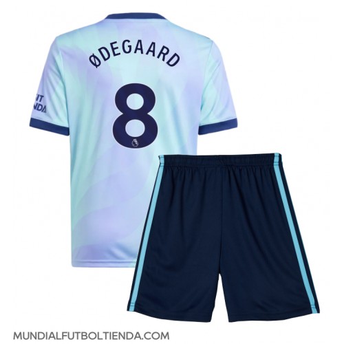 Camiseta Arsenal Martin Odegaard #8 Tercera Equipación Replica 2024-25 para niños mangas cortas (+ Pantalones cortos)